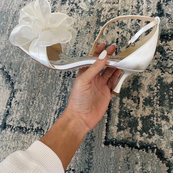 Badgley Mischka Nelly Mesh Bow Ankle Strap Sandal - Picture 3 of 3